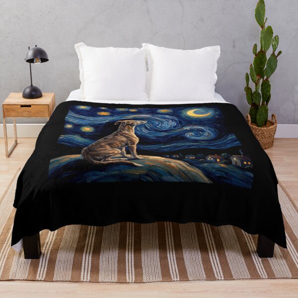 Artikelvorschau, Greyhound Sternennacht Van Gogh Kunst Hundeliebhaber entworfen und verkauft von TerryConnells.