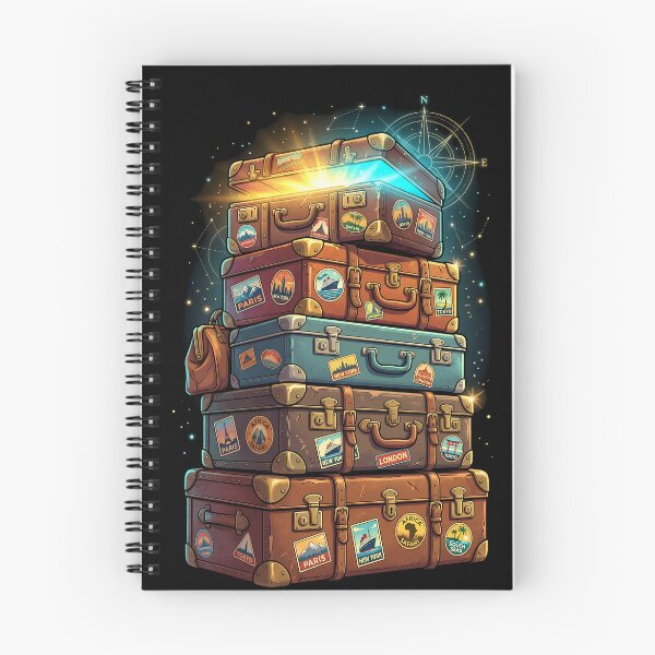 Item preview, Magical Vintage Luggage Stack | Retro Wanderlust Travel Art designed and sold by PiotrT.