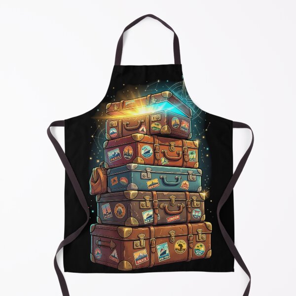 Item preview, Magical Vintage Luggage Stack | Retro Wanderlust Travel Art designed and sold by PiotrT.