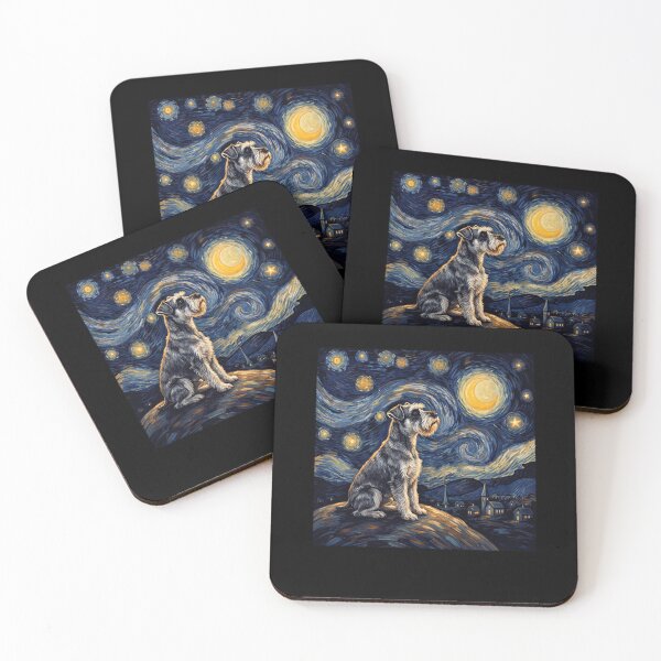 Item preview, Miniature Schnauzer Starry Night Van Gogh Art Dog Lover designed and sold by TerryConnells.