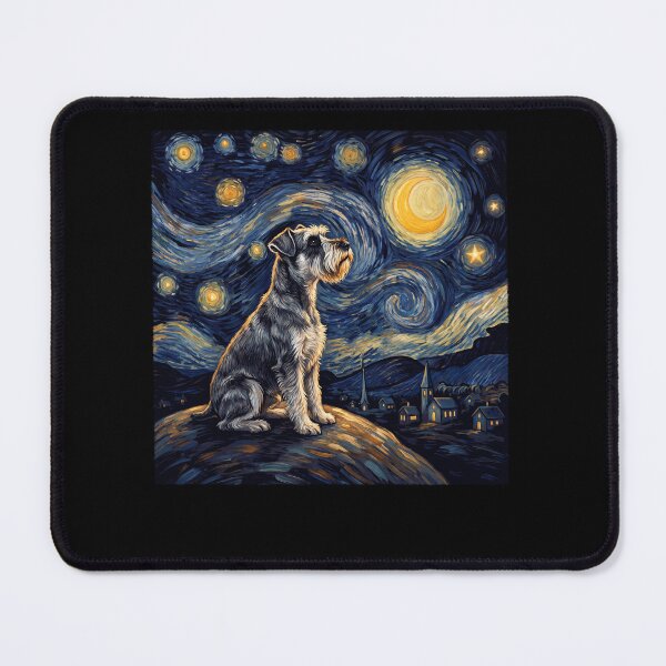 Item preview, Miniature Schnauzer Starry Night Van Gogh Art Dog Lover designed and sold by TerryConnells.