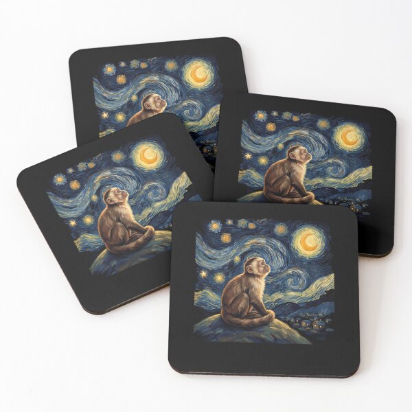 Item preview, Monkey Starry Night Van Gogh Art Lover designed and sold by TerryConnells.