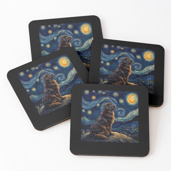 Item preview, Newfoundland Starry Night Van Gogh Art Dog Lover designed and sold by TerryConnells.