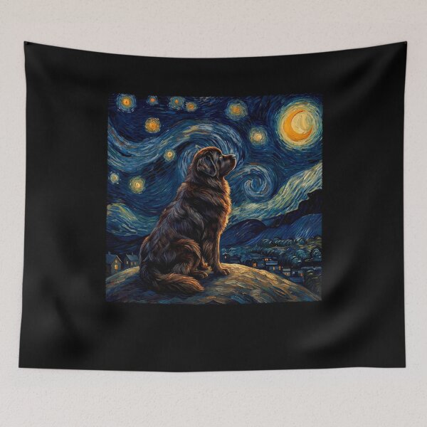 Item preview, Newfoundland Starry Night Van Gogh Art Dog Lover designed and sold by TerryConnells.