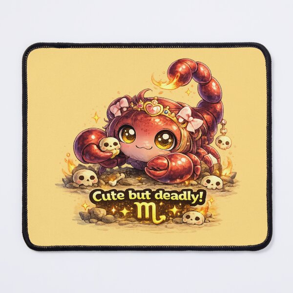 Item preview, Funny Cute Scorpio Big Eyes Kawaii Zodiac Cartoon Cute but Deadly designed and sold by StickyDelights.