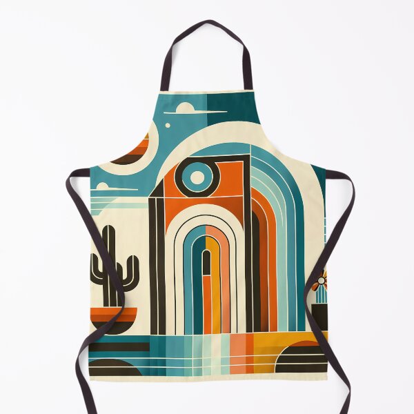 Item preview, Retro Desert Arches with Cactus and Celestial Shapes designed and sold by InkSmithery.