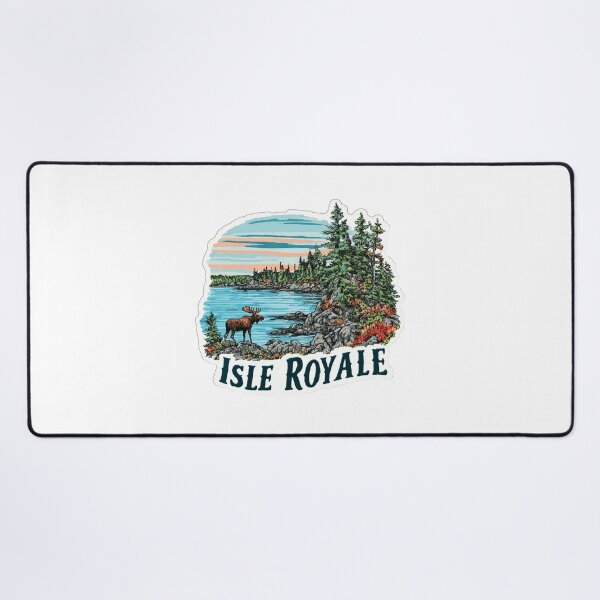 Item preview, Isle Royale National Park Moose Lake Superior Sunset Wilderness Sticker designed and sold by Blurbean.