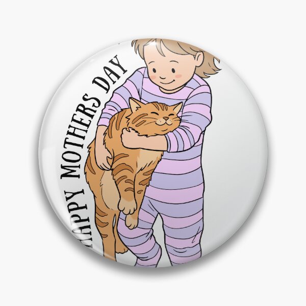 Item preview, Happy Mother’s Day Hugging Ginger Cat Illustration designed and sold by Blupunk.