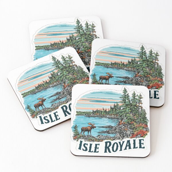 Item preview, Isle Royale National Park Moose Lake Superior Sunset Wilderness   Sticker designed and sold by Blurbean.