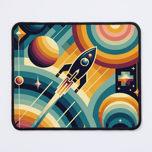 Item preview, Rocket Launch Through Geometric Gradient Space designed and sold by InkSmithery.