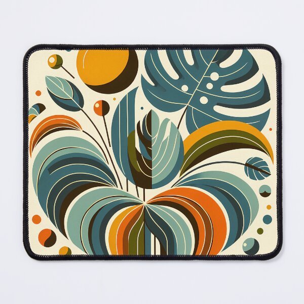 Item preview, Stylised Botanical Leaves in Teal and Orange designed and sold by InkSmithery.