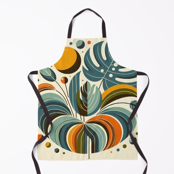 Item preview, Stylised Botanical Leaves in Teal and Orange designed and sold by InkSmithery.