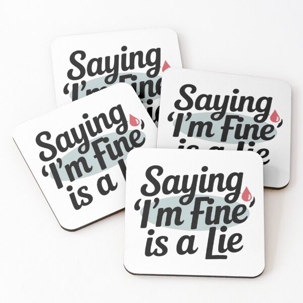 Item preview, Saying I’m Fine Is a Lie Emotional Quote Sticker Aesthetic designed and sold by Elviqus Shop.