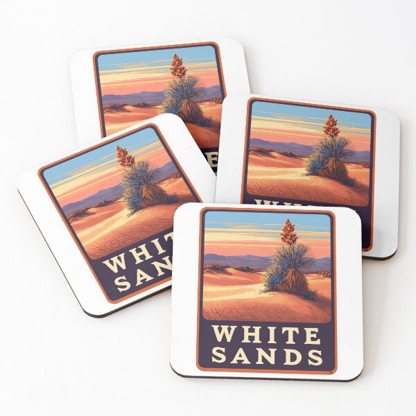 Item preview, White Sands National Park Yucca Desert Dunes Vintage Travel Poster Magnet designed and sold by Blurbean.
