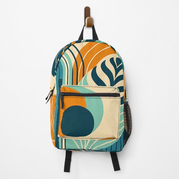 Item preview, Geometric Tropical Leaves with Arches and Stripes designed and sold by InkSmithery.