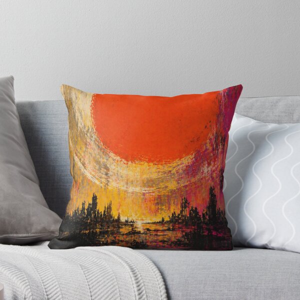 Item preview, Burning sun over a destroyed world – Dystopian urban art with an apocalyptic atmosphere designed and sold by Bernd Friese.