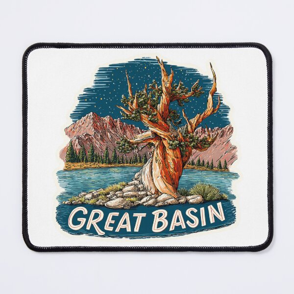 Item preview, Great Basin National Park Ancient Bristlecone Pine Starry Night Illustration Magnet designed and sold by Blurbean.
