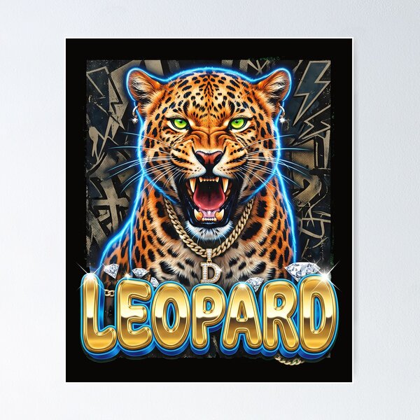 Item preview, Bling Leopard Hip Hop Urban Art designed and sold by AwesomeBeyondLimits.