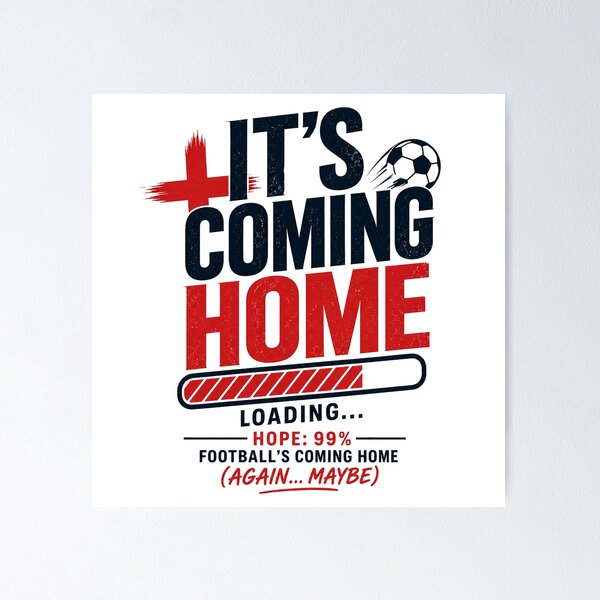 Item preview, It’s Coming Home Loading Funny England Football Fan Meme World Cup Shirt designed and sold by warlistop.