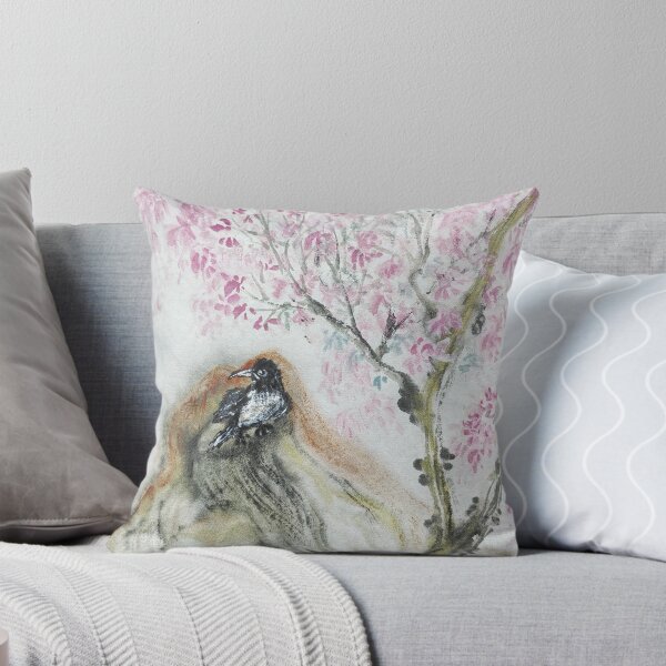 Item preview, Bird under a blossomed tree designed and sold by SolartiandBrush.
