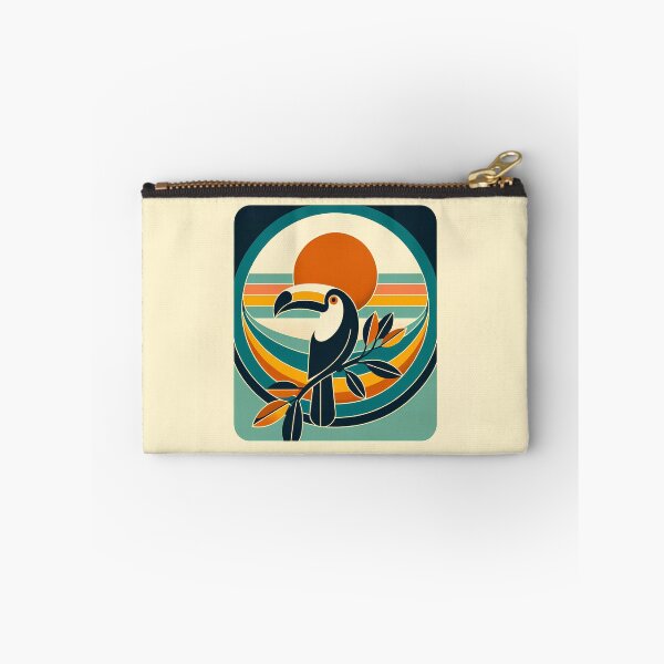 Item preview, Retro Toucan Sunset in Teal and Orange designed and sold by InkSmithery.