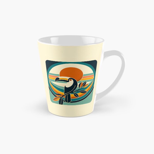 Item preview, Retro Toucan Sunset in Teal and Orange designed and sold by InkSmithery.