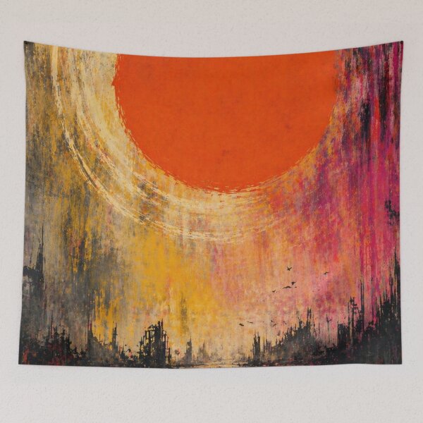 Item preview, Soft Apocalypse – Silent End Times over an Abstract City | Melancholic Modern Art designed and sold by Bernd Friese.