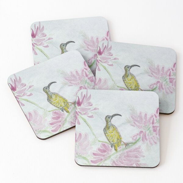 Item preview, Bird with Pink Flowers designed and sold by SolartiandBrush.