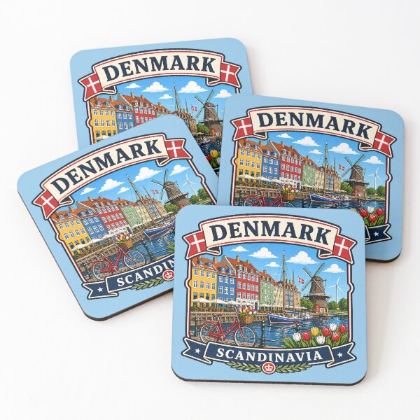 Item preview, Denmark - Scandinavia Harbor Scene  designed and sold by Myra365Art.