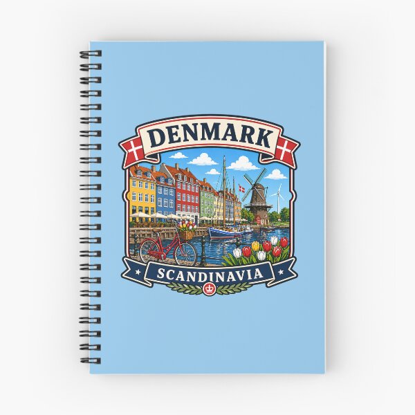 Item preview, Denmark - Scandinavia Harbor Scene  designed and sold by Myra365Art.