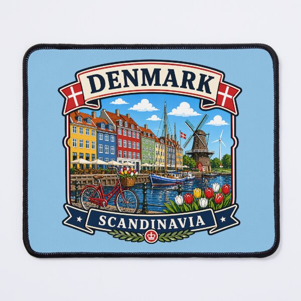 Item preview, Denmark - Scandinavia Harbor Scene designed and sold by Myra365Art.