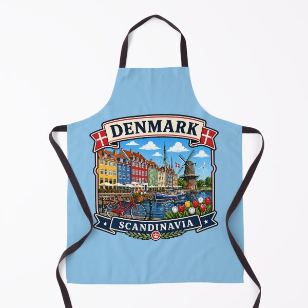 Item preview, Denmark - Scandinavia Harbor Scene designed and sold by Myra365Art.