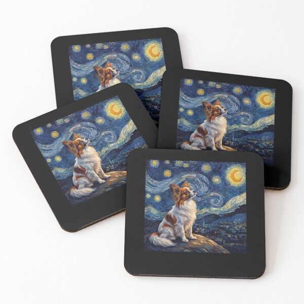 Item preview, Papillon Starry Night Van Gogh Art Dog Lover designed and sold by TerryConnells.