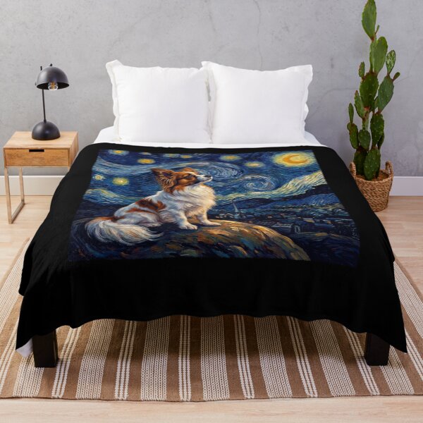 Item preview, Papillon Starry Night Van Gogh Art Dog Lover designed and sold by TerryConnells.