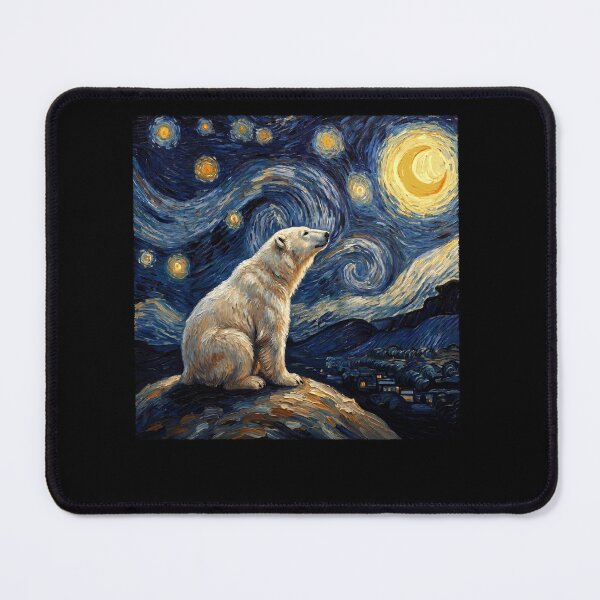 Item preview, Polar Bear Starry Night Van Gogh Art Lover designed and sold by TerryConnells.