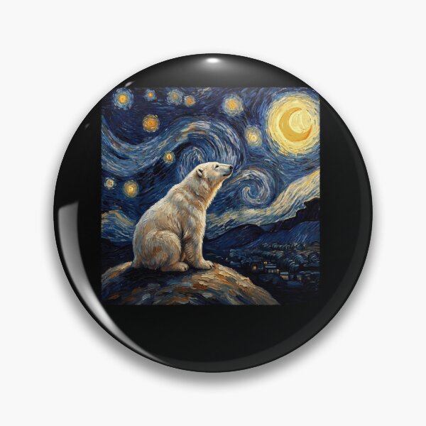 Item preview, Polar Bear Starry Night Van Gogh Art Lover designed and sold by TerryConnells.