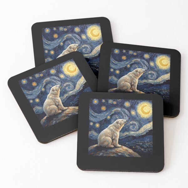 Item preview, Polar Bear Starry Night Van Gogh Art Lover designed and sold by TerryConnells.