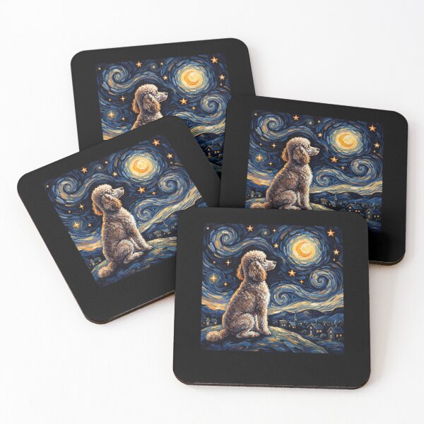 Item preview, Poodle Starry Night Van Gogh Art Dog Lover designed and sold by TerryConnells.