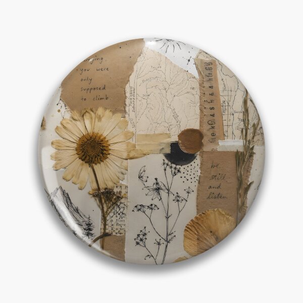 Item preview, Earthy Wildflower Vintage Collage with Layered Textures designed and sold by Glitchart66.