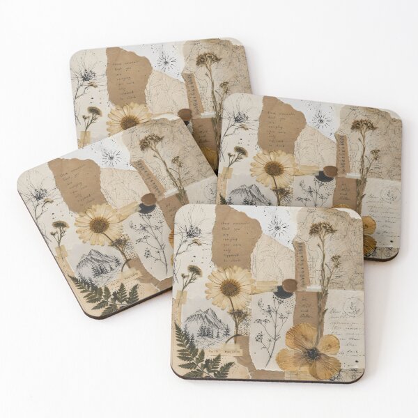 Item preview, Earthy Wildflower Vintage Collage with Layered Textures designed and sold by Glitchart66.