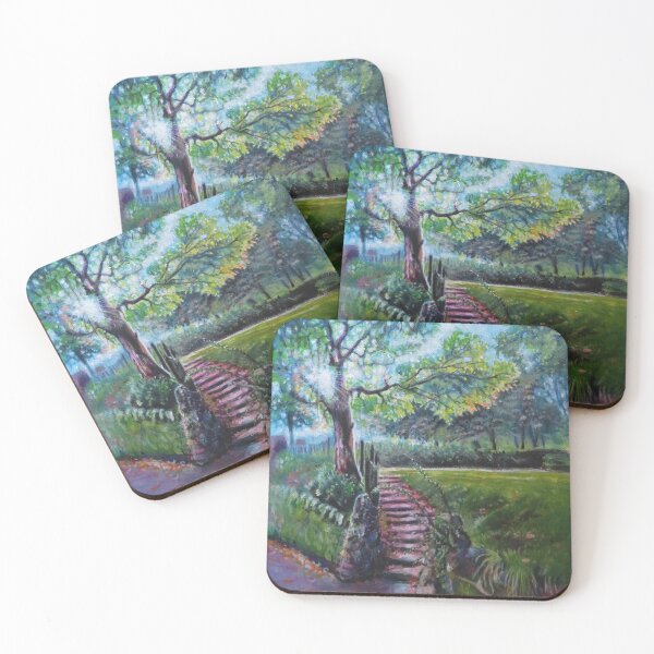 Item preview, Leaf Strewn Steps - Victoria Park, St Helens designed and sold by LittleLiz.