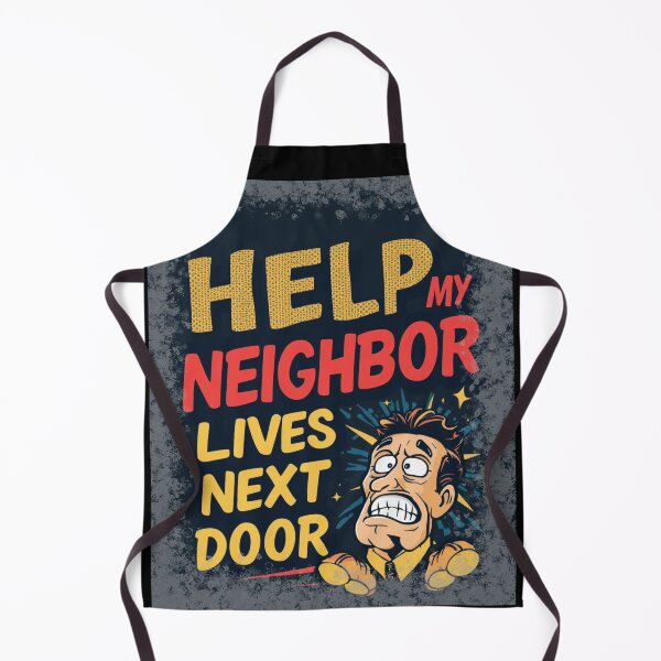 Artikelvorschau, Help My Neighbor Lives Next Door - Funny Sarcastic Humor entworfen und verkauft von HoshisWorld2018.