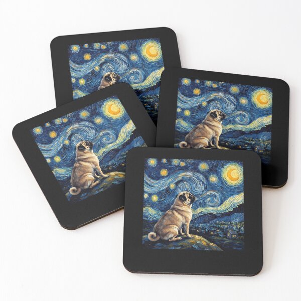 Item preview, Pug Starry Night Van Gogh Art Dog Lover designed and sold by TerryConnells.