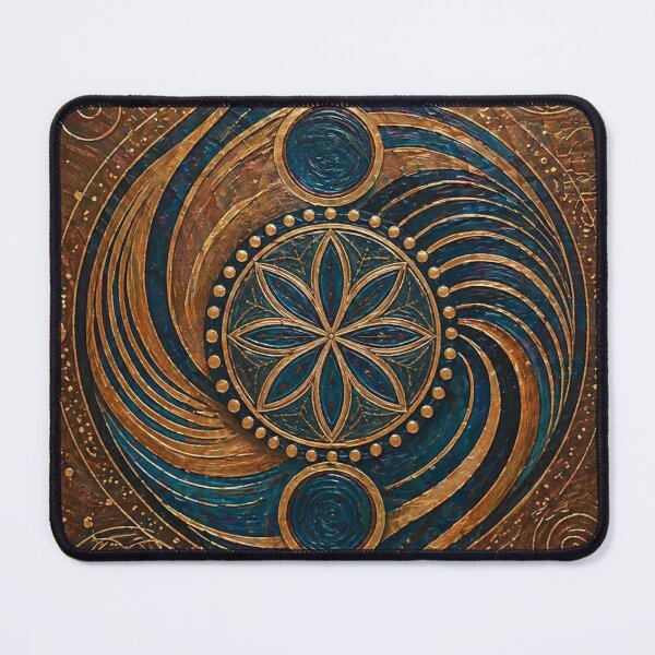 Item preview, Abstract energy symbolic art in gold and bronze designed and sold by bymandyart.