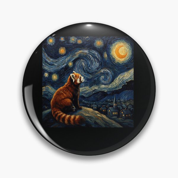 Artikelvorschau, Roter Panda, Sternennacht, Van Gogh, Kunstliebhaber entworfen und verkauft von TerryConnells.