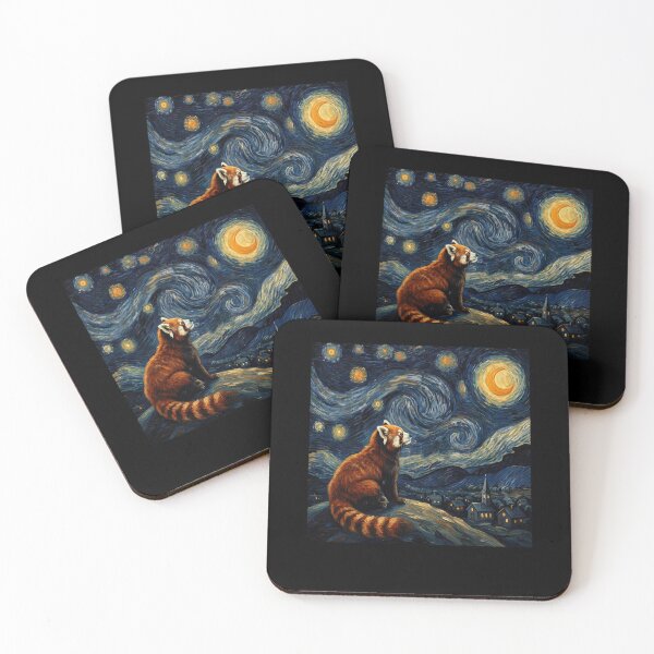 Item preview, Red Panda Starry Night Van Gogh Art Lover designed and sold by TerryConnells.