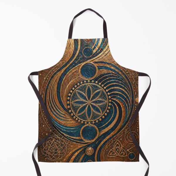 Item preview, Abstract energy symbolic art in gold and bronze designed and sold by bymandyart.