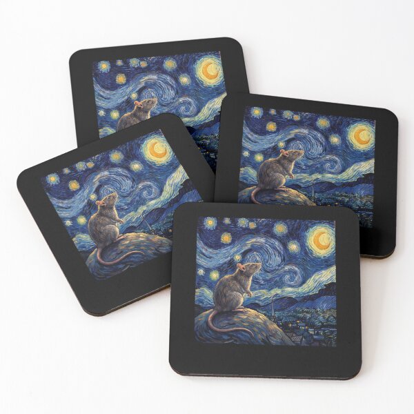 Item preview, Rat Starry Night Van Gogh Art Lover designed and sold by TerryConnells.