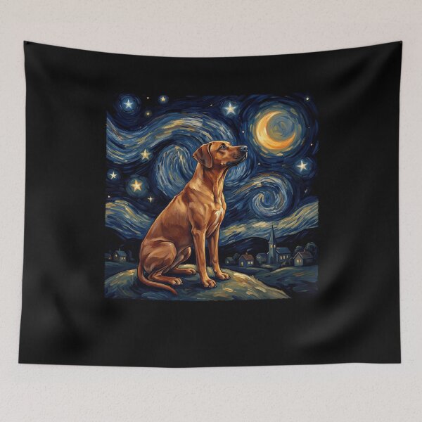Item preview, Rhodesian Ridgeback Starry Night Van Gogh Art Dog Lover designed and sold by TerryConnells.