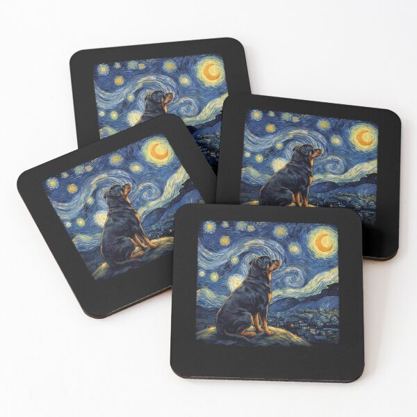 Item preview, Rottweiler Starry Night Van Gogh Art Dog Lover designed and sold by TerryConnells.